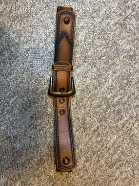 Men's Brown Leather Strap Bag Accessory - Classic Distressed Finish